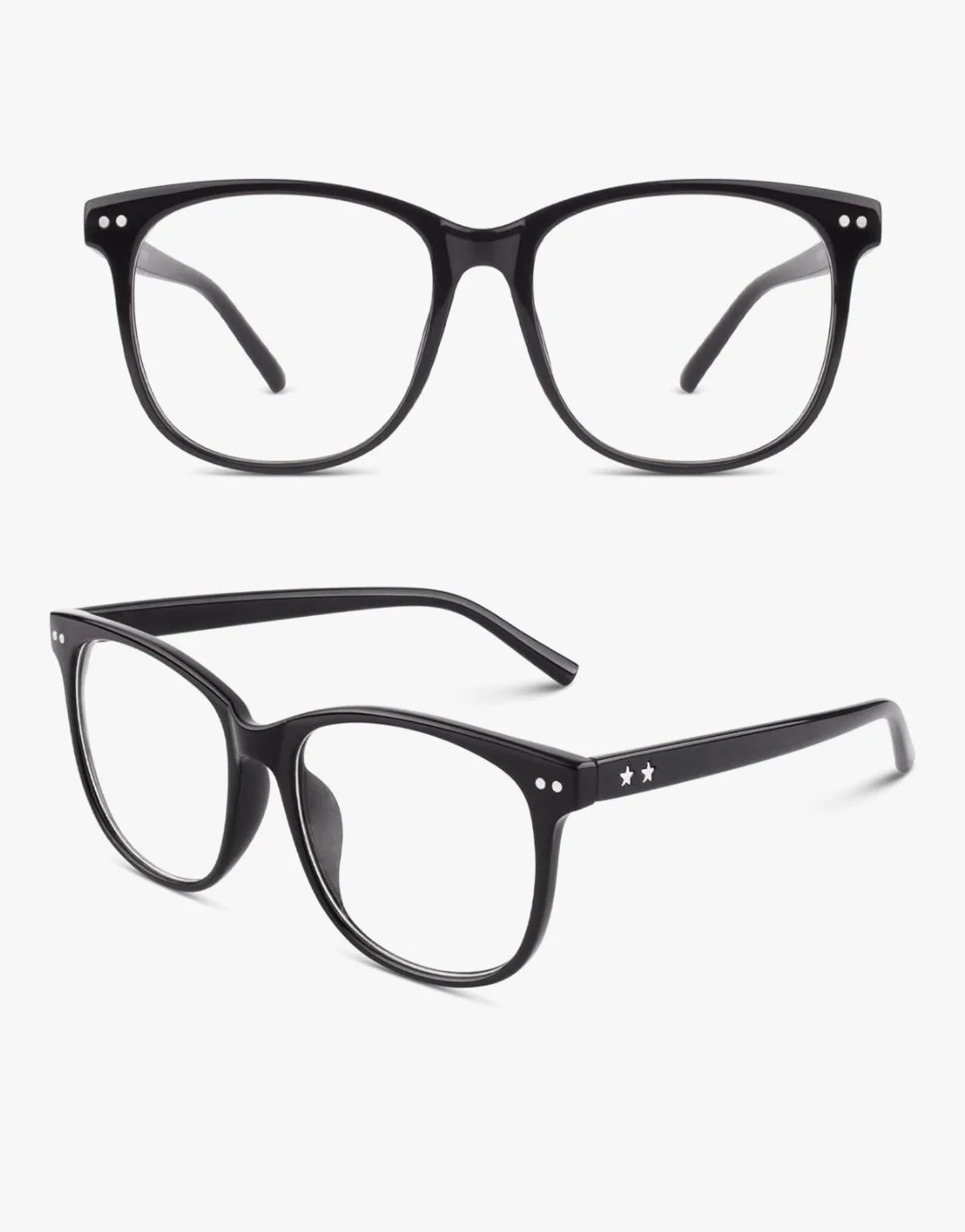 CGID Fake Glasses Clear Lens Non-Prescription Retro Rectangular Frame UV400 P... 3