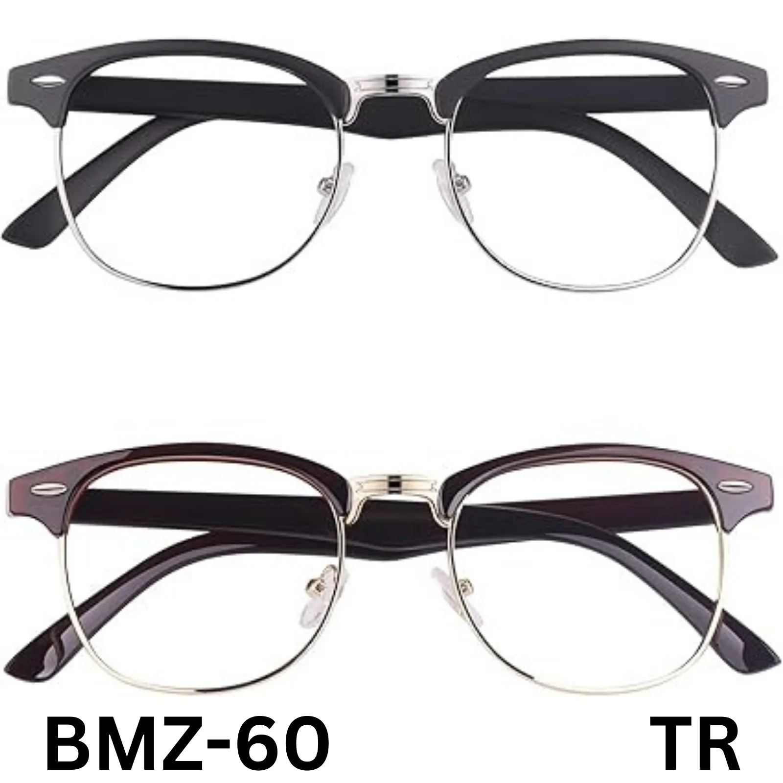 CGID High Fashion Metal Temple Horn Rimmed Eye Glasses - Brown - Medium aeuE 3