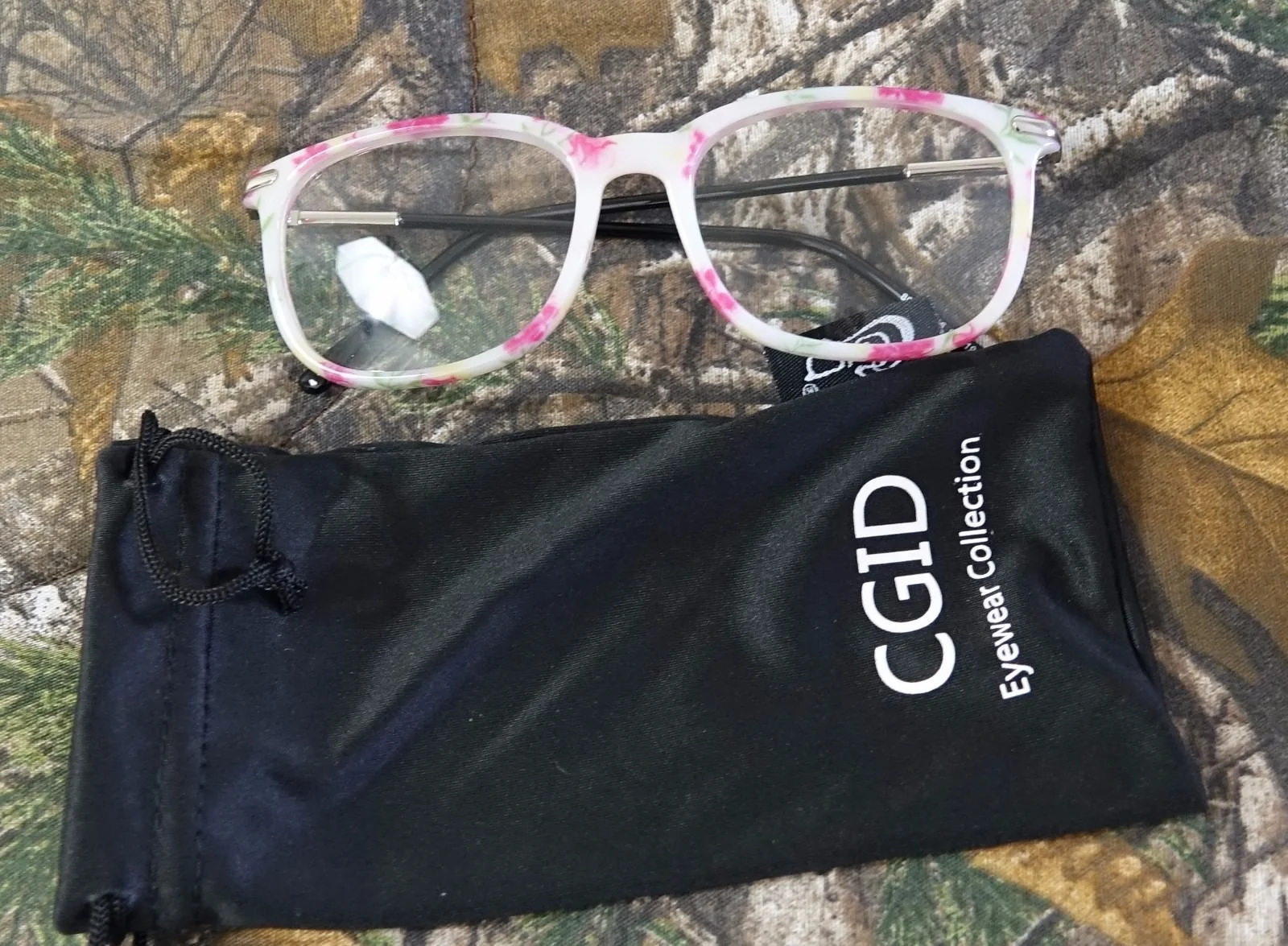 Happy Store CN79 High Fashion Metal Temple white floral Clear Lens Eye Glasses 4